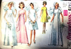 7479 67 BRIDES/MAID A-DRESS LENGTHS SLVS OR NOT PATTERN 6,10,12